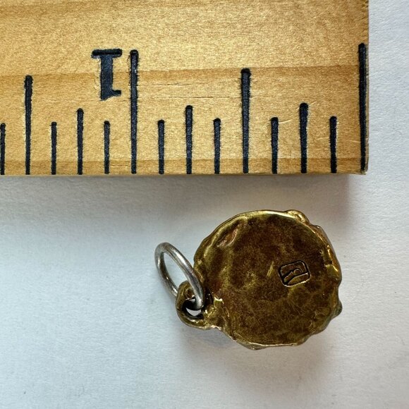 Waxing Poetic Brass Intra Insignia Charm "T" Monogram Initial - Picture 3 of 3